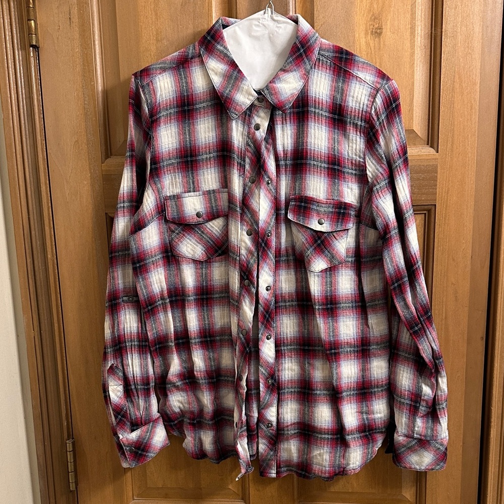 Boylen Relaxed Button Down Woven Top